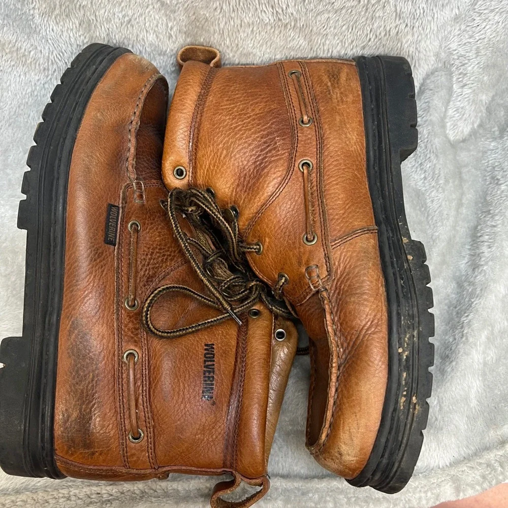 Wolverine Mens 9M Brown Leather Rugged Chukkas‎ Gorpcore Workwear Durable Boots